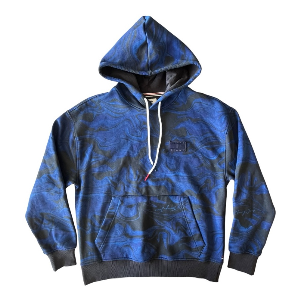 Tommy Jeans Hooded Sweatshirt, Oversized Small Y2K